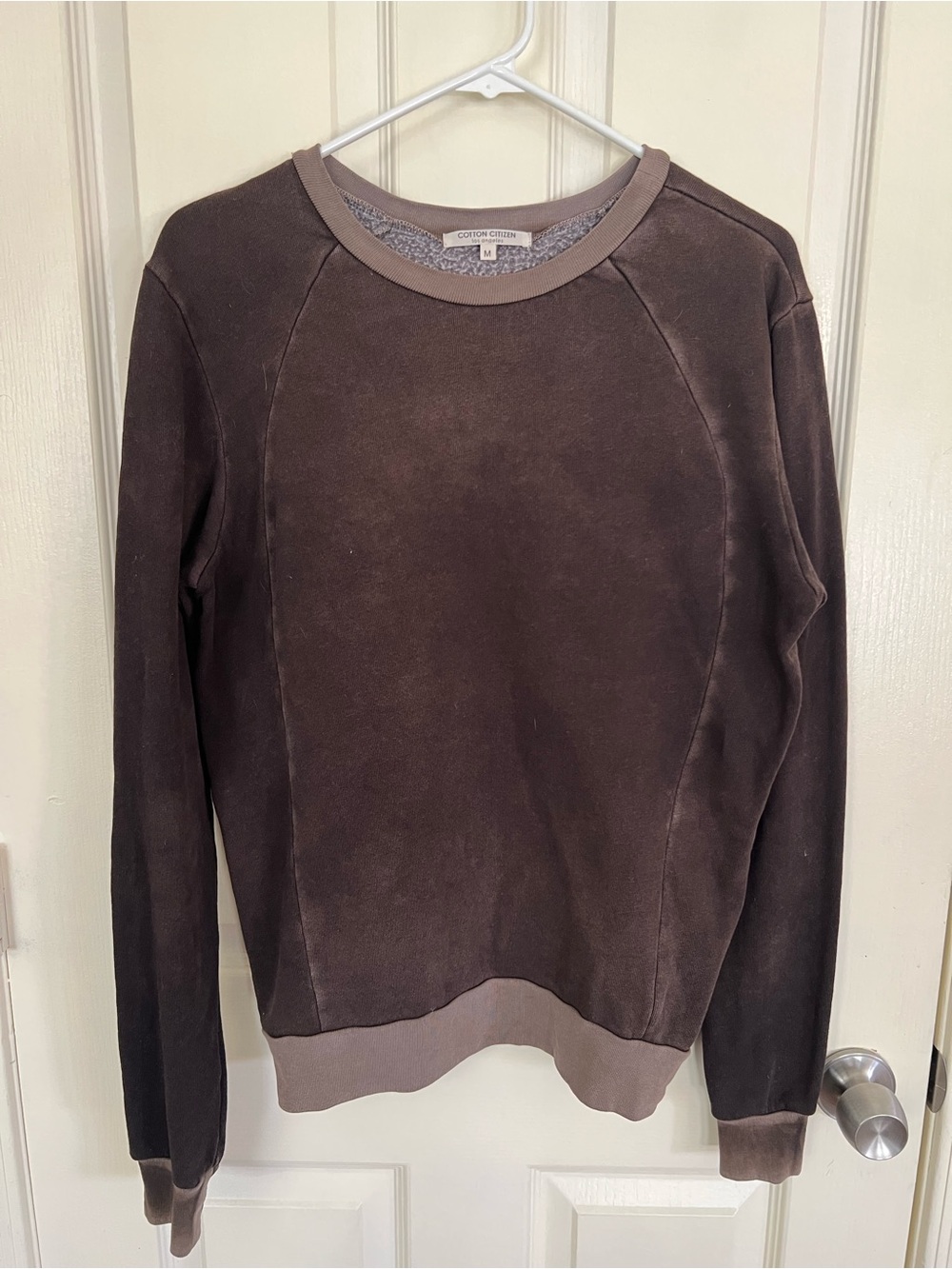 Cotton Citizen Los Angeles Brown Crewneck Sweatshirt Made in USA Size Medium